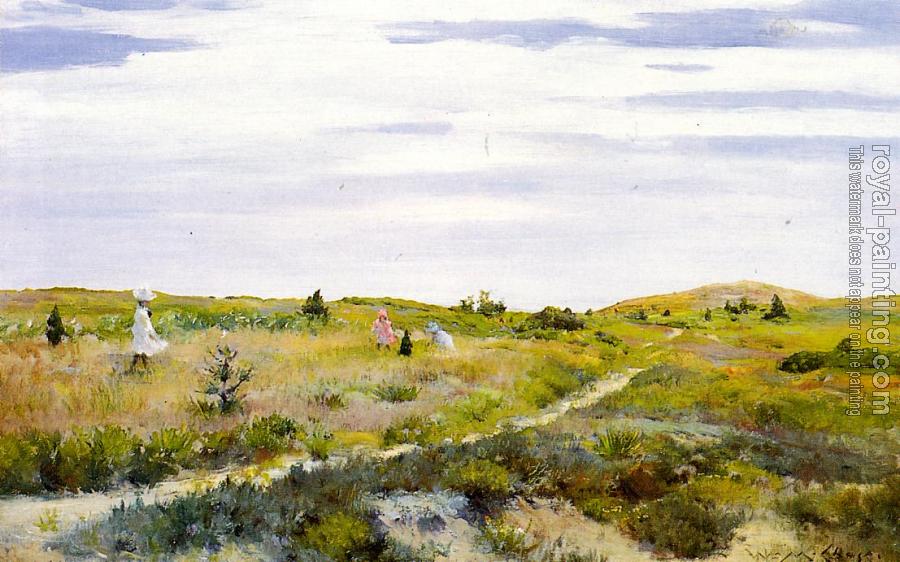 William Merritt Chase : Along the Path at Shinnecock